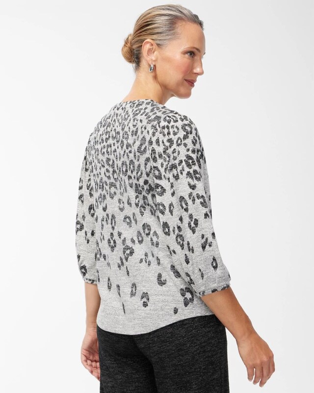 Zenergy Soft Essentials Animal Print Top - image 3